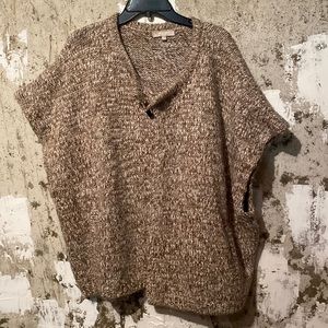 Joan Vaas Wool Alpaca Blend ButterSoft Safety Pin Poncho Vest Never Used